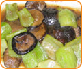 Sauteed Mushrooms and Green mustard