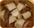 Braised Goose webs and Abalone in Casseroled